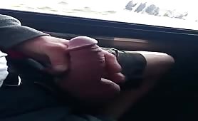 playing with my cock on the bus....