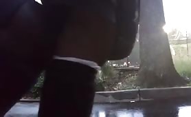 Fucking my homeboy outside