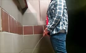 big cock spied on while pissing
