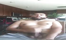 Big dick latino jerking off