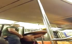 Quick Fuck in New York City Subway