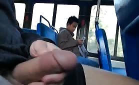 Jerking off on public bus