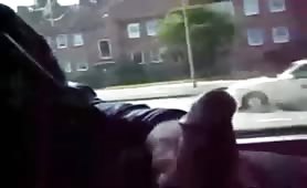 beating off in the back of a public bus and caught by workers