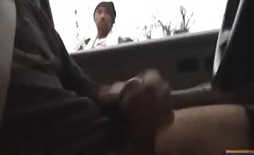 Caught jerking off in the car