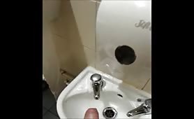 piss marking in coffee shop restroom