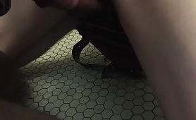 College Class mate cruising in the public restroom