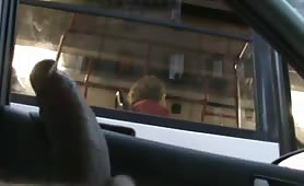 black flashing his cock to a bus