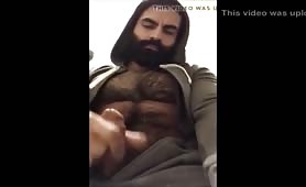 hairy Bearded Arab Jerking off 
