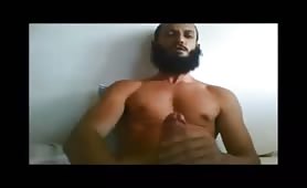 Muslim man wank his thick cock