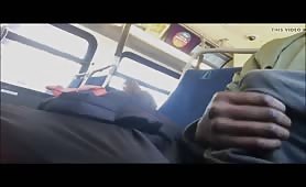 Professor jerking off on the bus next to a woman