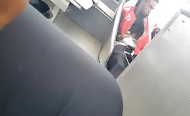 Guy caught masturbating on the bus