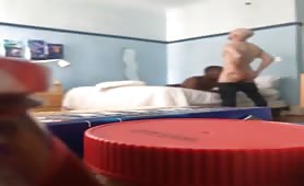 Black dude having sex with a hot  white daddy 