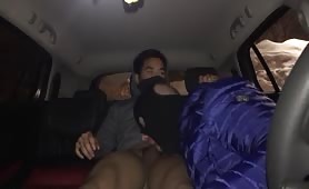 Twink getting head in the car almost caught