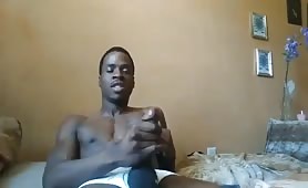 African dude firing a huge semen lava