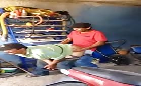 str8 mexican fucking a mature drunk mechanic guy