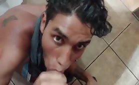 Public toilet blowjob