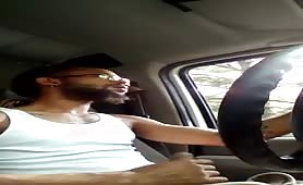 Stroking my cock while driving to the market