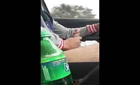 Having a huge orgasm in the car