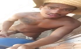 Horny young brazilian masturbates outdoors on the beach