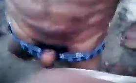 African man from Congo fucks girl in public