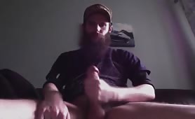 Horny lumberjack masturbates after a long day at work