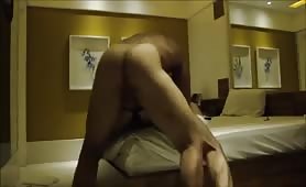 Muscular big butt latino pounding a horny slut