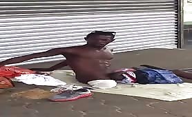  I caught a homeless amputee masturbating on the street