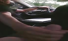 Rubbing my cock in front of the uber driver