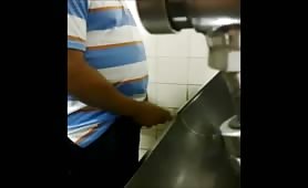 Caught men cruising and jerking off in public toilet