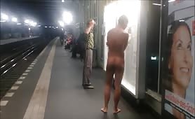 Naked in the subway