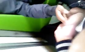I suck a Huge Boner on Subway Train
