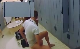 Straight dude playing with his cock in the Gym locker room