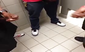 jerking bbc with buddies in mall restroom