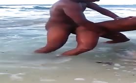 On vacation in Africa caught two guys fucking on a beach