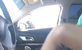 Homeless Guy Watches Stud Cum in Driver's Seat..