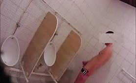 Swimming Pool Urinal Jerk Off show and Helping Hand.