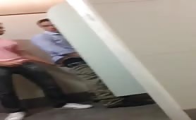 Caught sexy latin dudes cruising in public bathroom