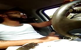 jerking my dick while I'm driving