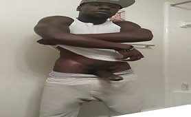 Hot black man shows his bbc