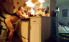 Handyman fucks me in the kitchen