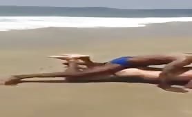 mature guy fucked by str8 latino for cash on the beach