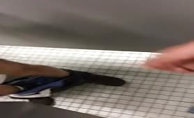 huge cum after Restroom blowjob.