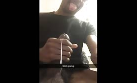 black stroking and shooting a huge load